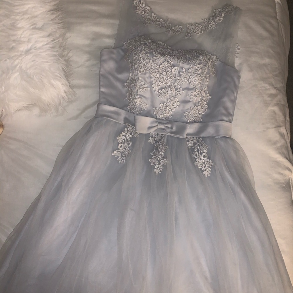 Formal gray mini dress💗